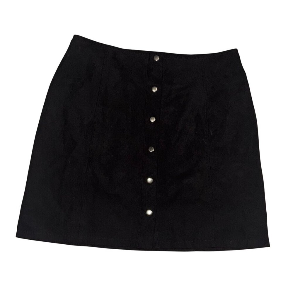 Forever 21 Black Button-Front Mini Skirt S